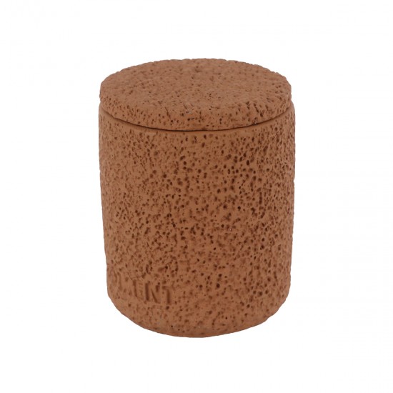 Scented candle, 1 piece, with a ceramic base, in several colors, 11 cm