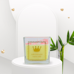 شمع معطر زجاج مربع  8 * 8 سم
