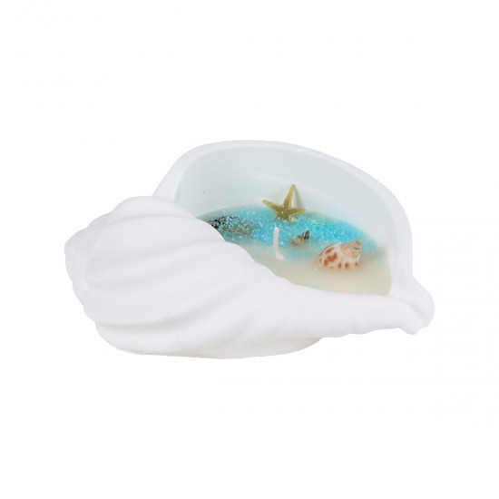 White seashell candle White seashell candle