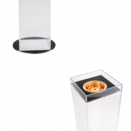 Acrylic and black floor incense burner