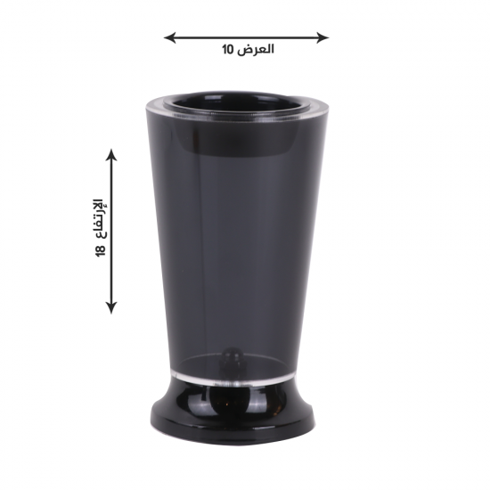 Black acrylic incense burner, 18 cm Black acrylic incense burner, 18 cm