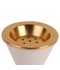Beige and gold acrylic incense burner, 20 cm Beige and gold acrylic incense burner, 20 cm