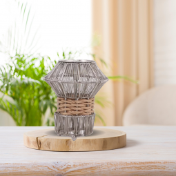 Indian silver metal incense burner - 13 cm