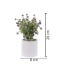 Artificial flower vase with marble base - in several colors - 20 cm Artificial flower vase with marble base - in several colors - 20 cm