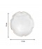 A set of 6-piece glass dessert plates with a gold metal stand - 2SS3-918 A set of 6-piece glass dessert plates with a gold metal stand - 2SS3-918