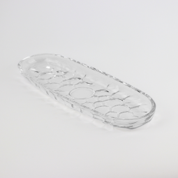 Distinctive serving plate - transparent - 38 x 13 cm