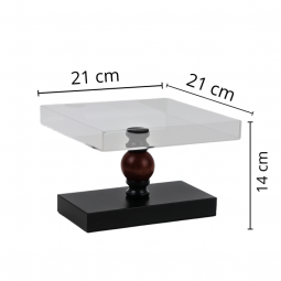 Acrylic square serving tray with black base – 2SS7-953