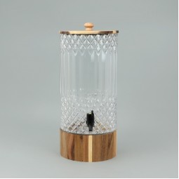 Elegantly designed juice jug with a wooden base, 5.2 liters - 2M1R100034