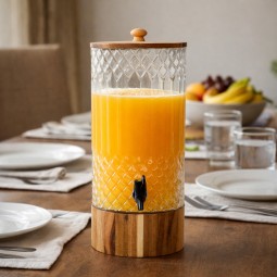 Jack juice container with a unique design and wooden base, 6.6 liters - 2M1R100035