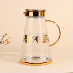 Jack Glass Juice Bottle with Gold Engravings - 1.8 Liters - 2M1T600267