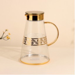 Jack Glass Juice Bottle with Gold Engravings - 1.8 Liters - 2M1T600268