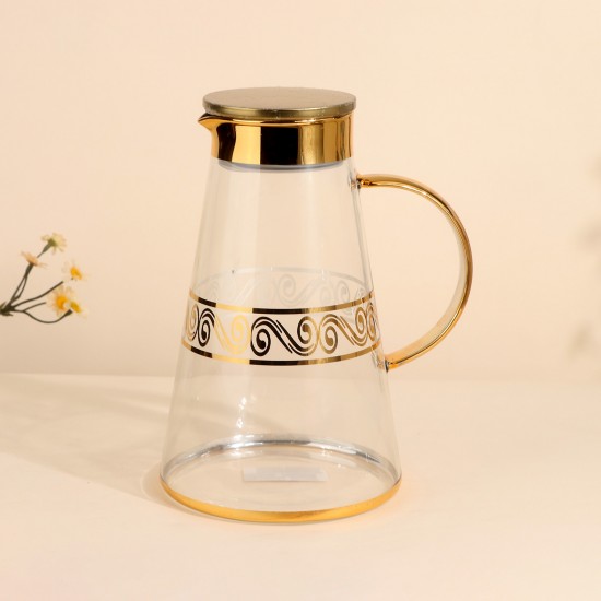 Jack Glass Juice Bottle with Gold Engravings - 1.8 Liters - 2M1T600268