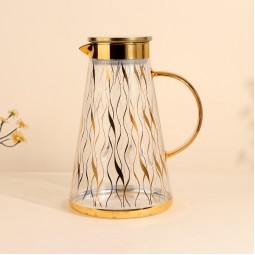 Jack Glass Juice Bottle with Gold Engravings - 1.8 Liters - 2M1T600269