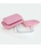طقم صواني زجاج بغطاء بلاستيك مستطيل- 3 قطع - 2M1GG900067
