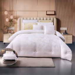 طقم لحاف فاخر بتصميم أنيق ولمسة راقية ارتقِ - 8 قطع - 2G4A100148