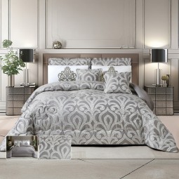 Embroidered duvet cover set, royal design, single size 230 x 170 cm - 2GG4-A05-130 Embroidered duvet cover set, royal design, single size 230 x 170 cm - 2GG4-A05-130