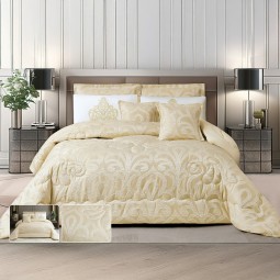 Embroidered duvet cover set, royal design, single size 230 x 170 cm - 2GG4-A05-132 Embroidered duvet cover set, royal design, single size 230 x 170 cm - 2GG4-A05-132