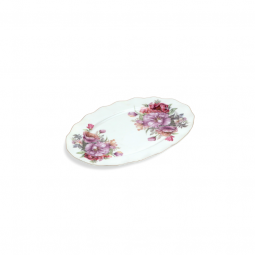 Floral Patterned Plate - 26 x 13 cm