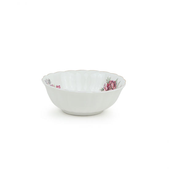 Pink Floral Patterned Plate - 18 x 6 cm Pink Floral Patterned Plate - 18 x 6 cm