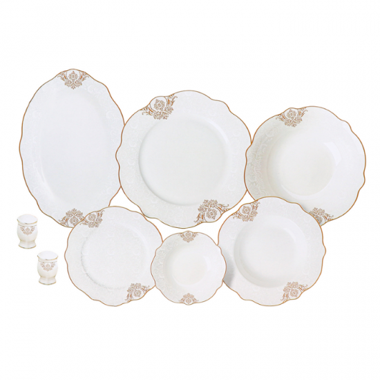 Elegant dining set with a modern design - 28 pieces Elegant dining set with a modern design - 28 pieces