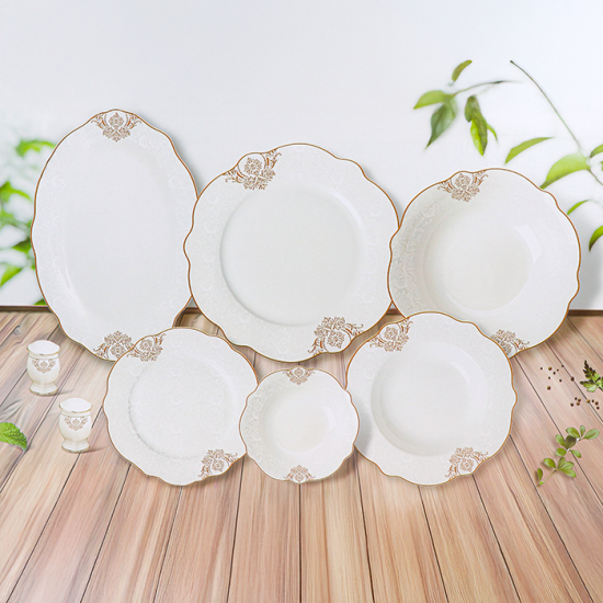 Elegant dining set with a modern design - 28 pieces Elegant dining set with a modern design - 28 pieces