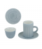 Ceramic coffee and tea cup set - gray - 36 pieces Ceramic coffee and tea cup set - gray - 36 pieces