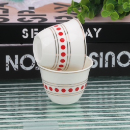 Red ceramic coffee cup set - 12 pieces - 2UU002-027