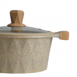  10 pieces granite cookware set with glass lid 