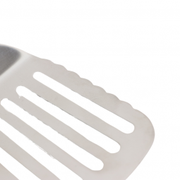 Flat spoon with wooden handle, 33 cm