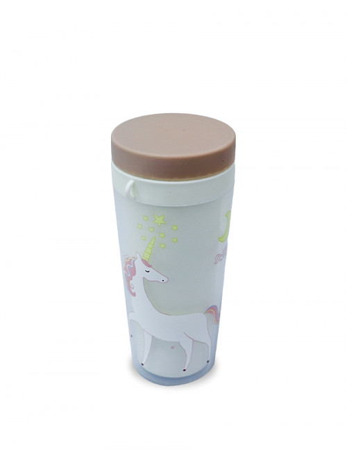 Double layer hot and cold water cup with side belt 300ml