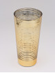 Round golden glass vase size: 25 * 12 cm