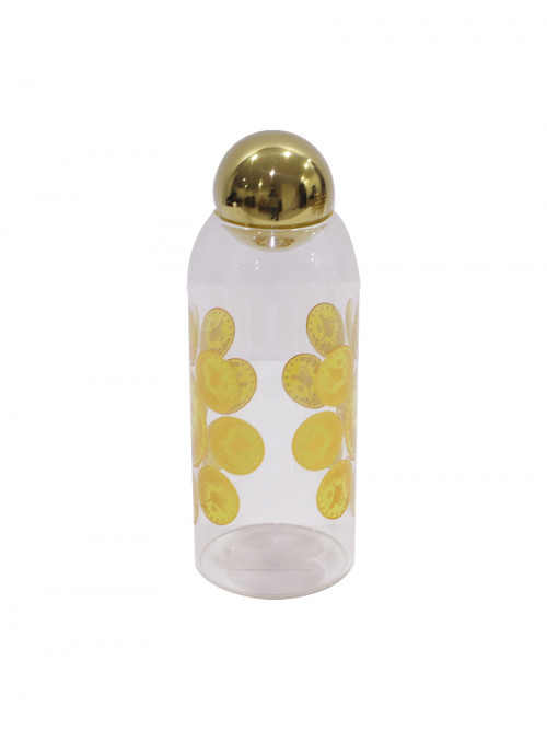 Glass bottle for storage with golden ball cap 1200 ml