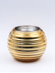 Round golden glass vase size: 15*20 cm