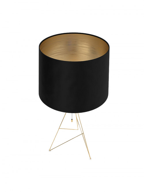 Lampshade with a golden triangular base