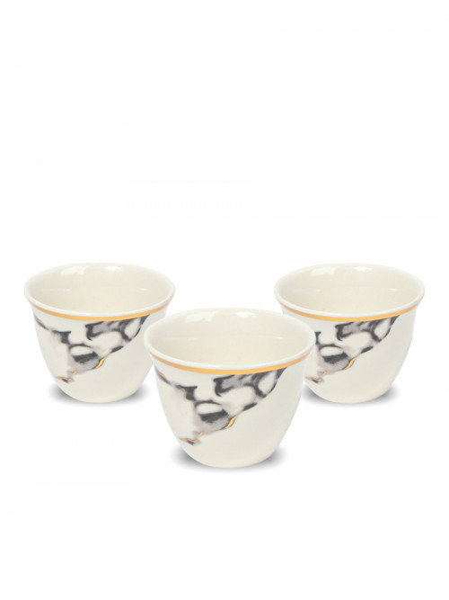 White decorated coffee cups 12 pieces