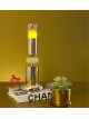 Gold candlestick with a round base