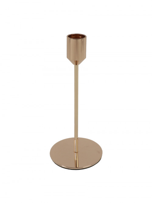 Gold candlestick set with a circular base of 2 different sizes
