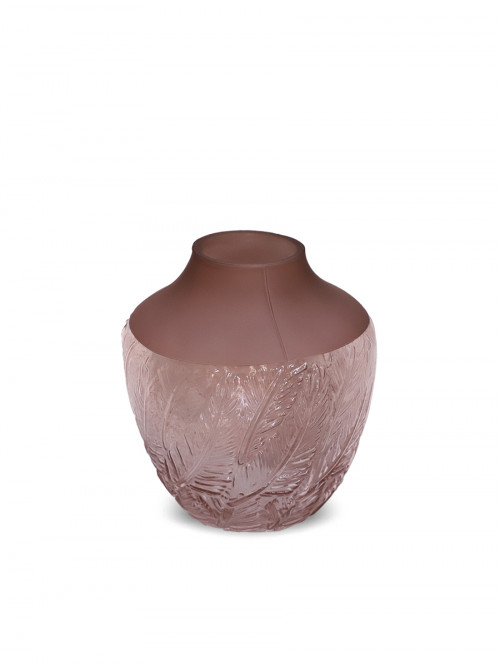 Clear/mavy glass vase size 10/19 cm