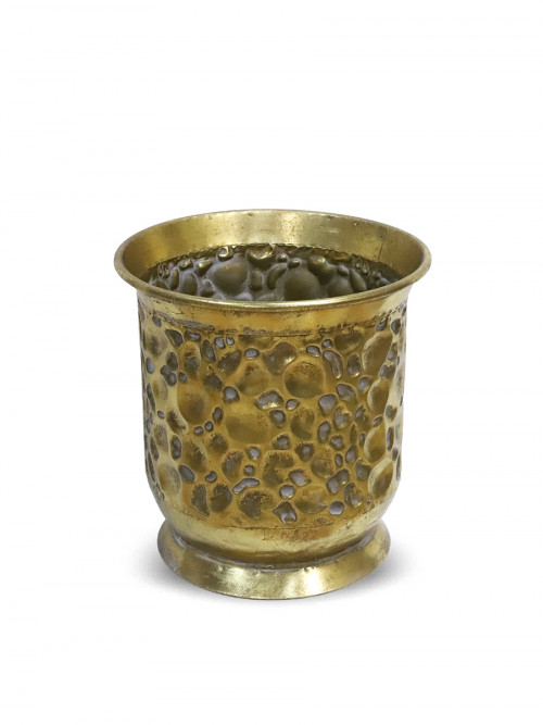 Artificial decorative flower pot, medium, gold, 32X29 cm