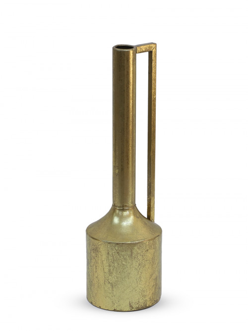 Metal vase, golden color, size 50 * 15 cm
