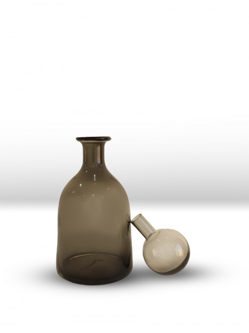 Black clear glass vase: 25 * 15 cm
