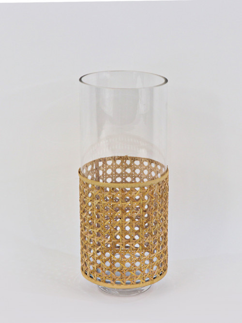 Black clear glass vase: 30 * 20 cm