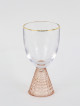 Clear glass vase with golden edges: 15 * 8 cm