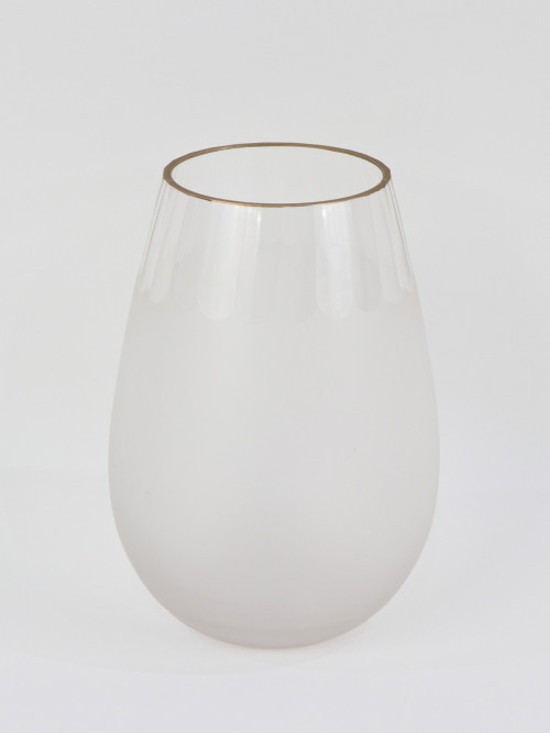 Frosted Clear Glass Vase 21 15 Cm, Round Glass Vase Kmart