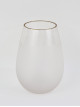 Frosted clear glass vase: 21 * 15 cm