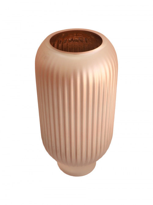 Silver ceramic vase