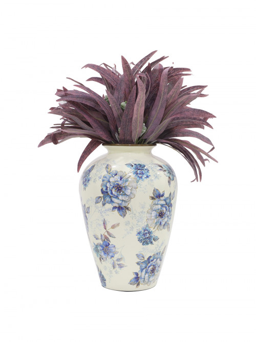 Ceramic vase with modern multicolored motifs