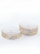Clear glass cup base with golden edges Size: 10 cm