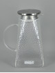 جك زجاجي شفاف بغطاء معدني بسعة 1.5لتر 