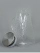 1.5L transparent glass jug with metal lid